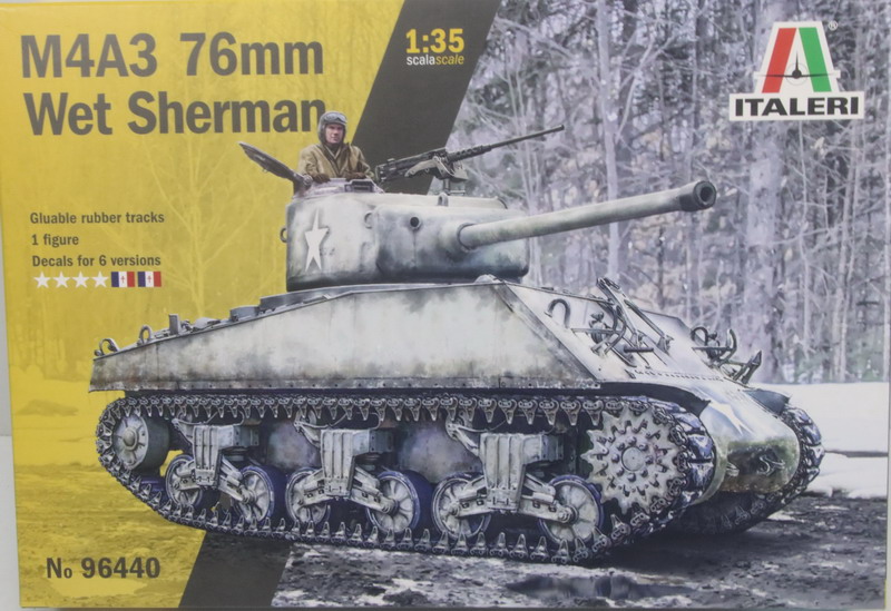 Modeling tank Sherman M4A3, 76 mm, Wet Sherman, ref. 96440, 1/35, Italeri