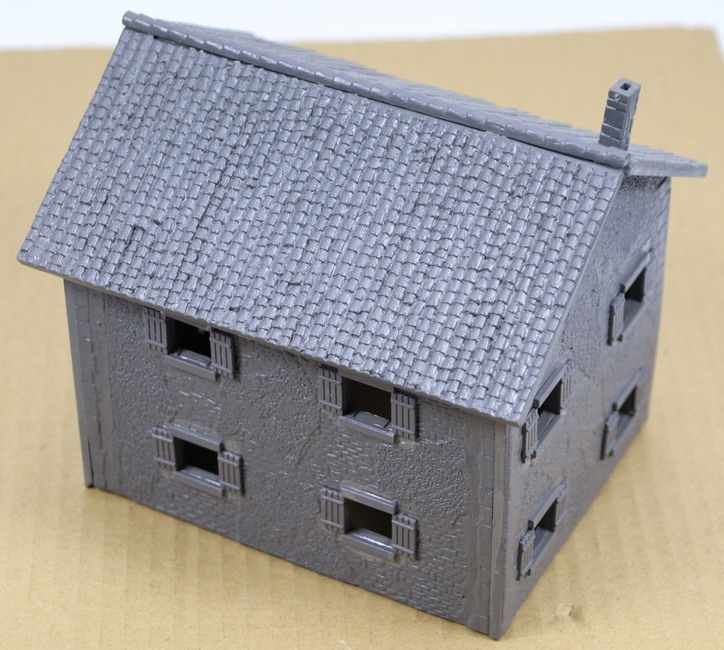 Modeling diorama house, country, bunker, 1/72, ref. 6074, Italeri, mounted