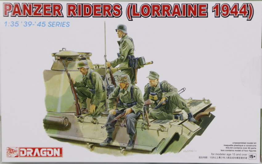 Modeling figures German Panzer Riders, Lorraine 1944, ref. 6156, 1/35, Dragón
