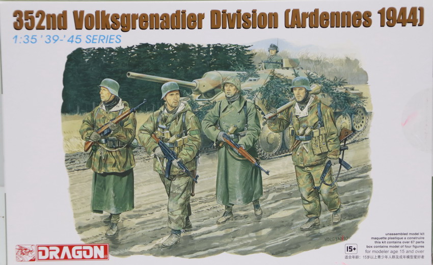 Modeling figures German 352 nd Volksgrenadier Division Ardennes 1944, ref. 6115, 1/35, Dragon