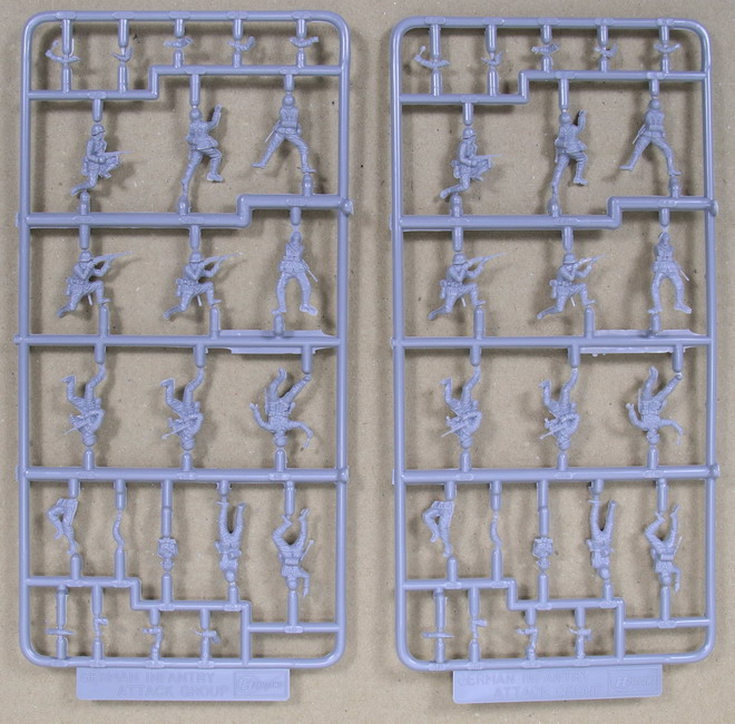 Modeling figures German infantry, 24 units, 1/72, Hasegawa