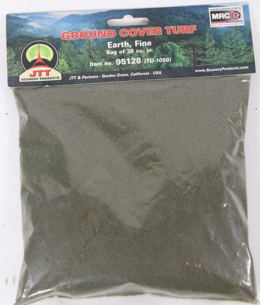 Modeling accesories green ground cover turf, earth – fine, ref. 95128, MRC - JTT Scenery Products