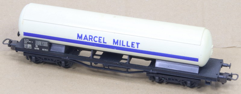 Wagon railway, cargo tank, Marcel Millet H0 - 1/87, Lima