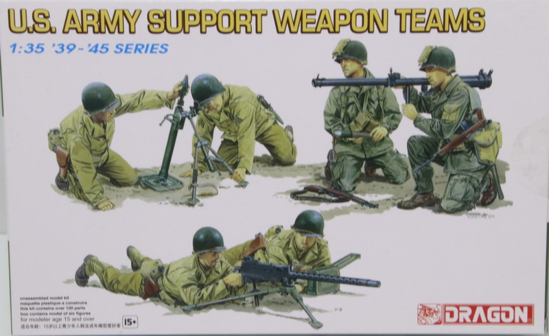 Modeling figures US Army, support weapons teams, ref. 6198, 1/35, Dragón