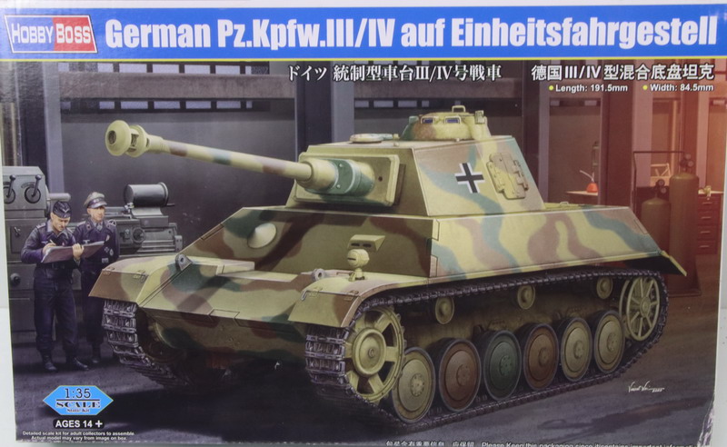 Modeling tank Panzer III/IV auf Einheitsfahrgestell, ref. 80150, 1/35, Hobby Boss