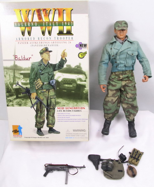 Action Dragón figure 1/6, Baldur, Panzer Auf. Abt. 26, Panzergrenadier, Salerno, italy 1943, ref. 70305