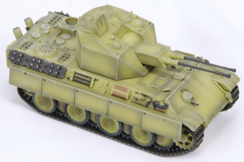 Maqueta tank Panzer V – Flak Panther – Coelian 1/72 Dragon Armor assembled and painted