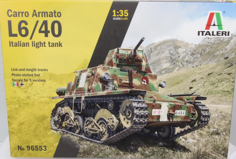 Maqueta tank L6/40 carro armato, Italian light tank, ref. 96553, 1/35, Italeri