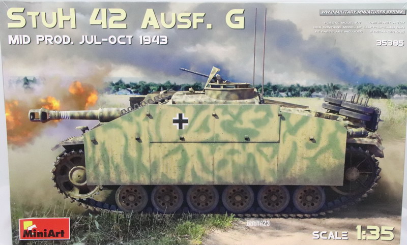 Modeling assault gun Stuh 42 Ausf. G mig prod. Jul-Oct. 1943, ref. 35385, 1/35, Miniart