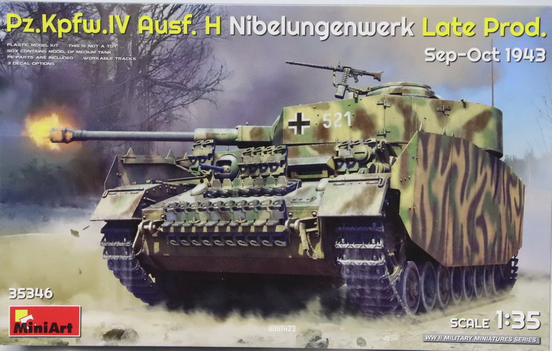Modeling tank Panzer IV Ausf. H Nibelungenwerk late prod. Sep-Oct. 1943, ref. 35346, 1/35, Miniart
