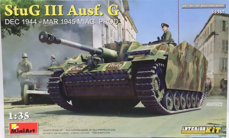 Modeling tank destroyer Stug III Ausf. G miag prod. Dec. 1944 – Mar. 1945, ref. 35357, 1/35, Miniart