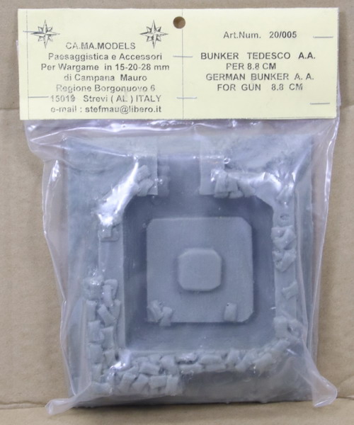 Modeling accesories bunker for cannon 88 mm, ref. 20/005, 1/72, CA MA Models