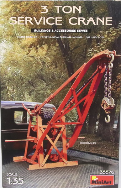 Modeling accesories service crane, 3 ton, ref. 35576, 1/35, Miniart