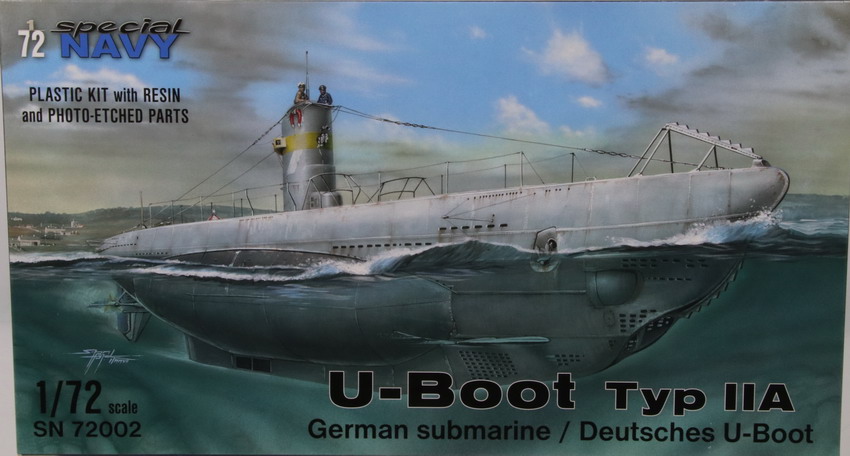 Modeling submarine U-Boot typ IIA, ref. 72002, 1/72, Special Hobby