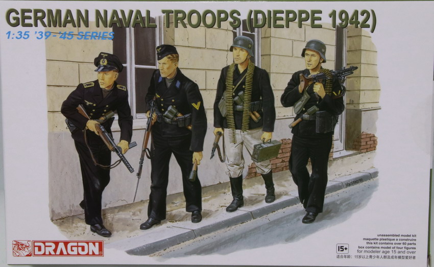 Modeling figures German Kriegsmarine, naval Troops, Dieppe 1942, ref. 6087, 1/35, Dragón