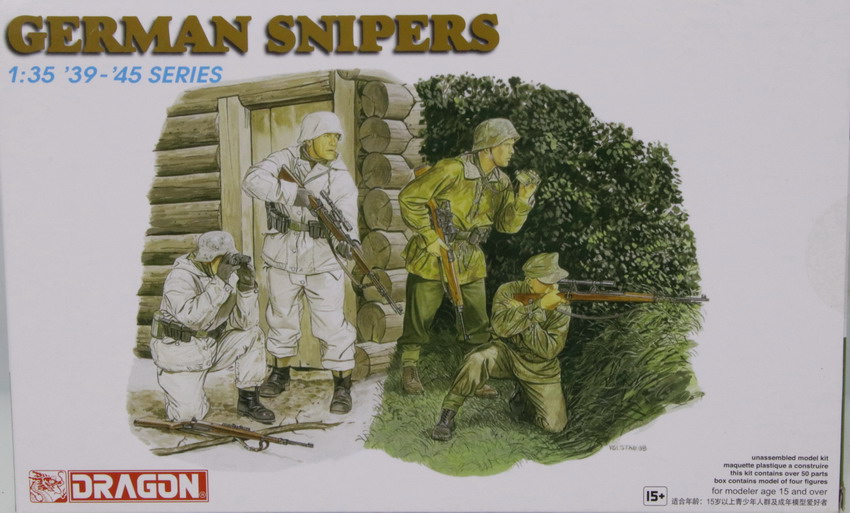 Modeling figures German snipers, ref. 6093, 1/35, Dragón
