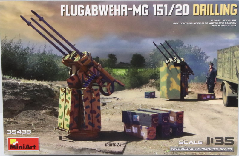 Modeling accesories MG 151/20 Flugabwehr, drilling, ref. 35438, 1/35, Miniart