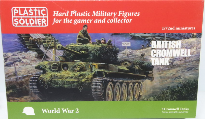 Modeling tank Cromwell, British tank, WW2V20027, 1/72, Plastic Soldier, 3 vehículos