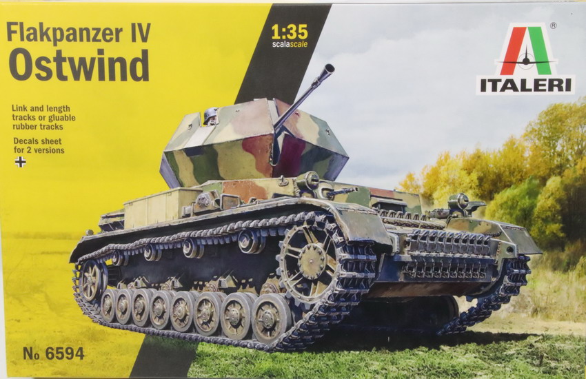 Modeling tank antiaircraft Flakpanzer IV, Ostwind, Flak 43, 3.7 cm, ref. 6594, 1/35, Italeri