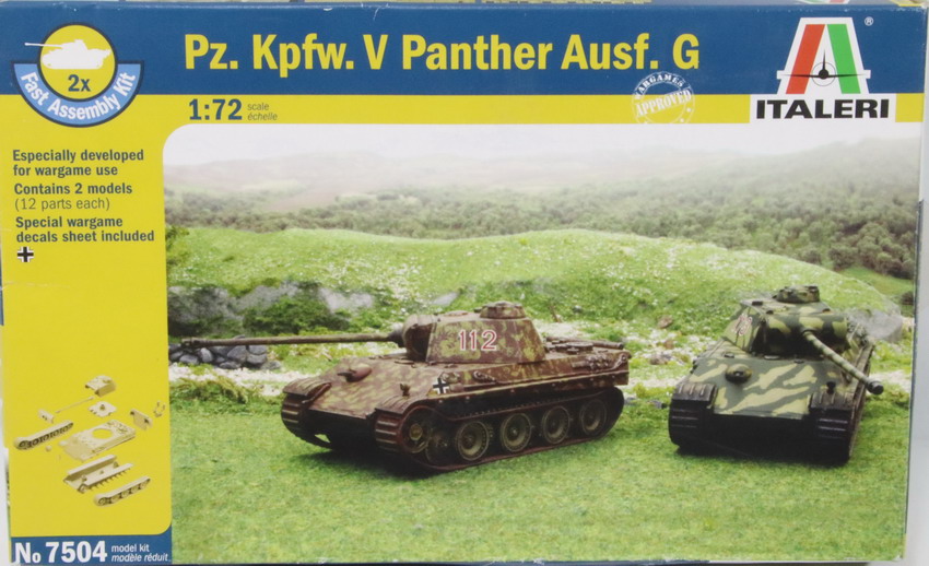 Modeling tank Panzer V, Panther, Ausf. G, ref. 7504, 1/72, Italeri