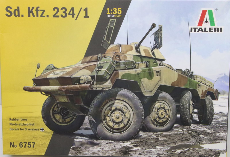 Modeling armoured car Sdkfz 234/1, ref. 6757, 1/35, Italeri