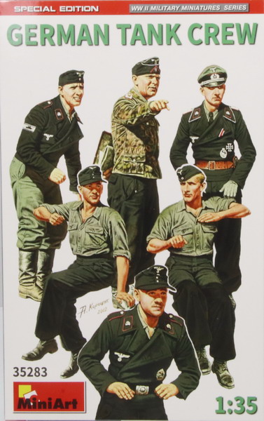 Modeling figures german, tank crew, ref. 35283, 1/35. Miniart