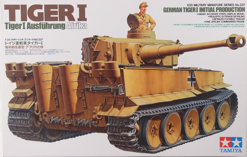 Modeling tank carro Panzer VI, Tiger I, Afrika, ref. 35227, 1/35, Tamiya
