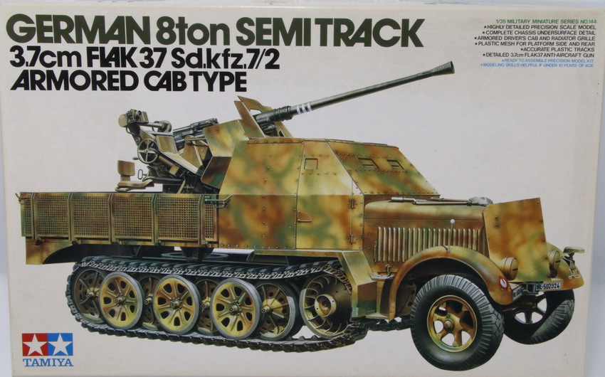 Modeling halftrack armored car Sdkfz 7/2, Flak 37 3,7 cm, ref. 35144, 1/35, Tamiya