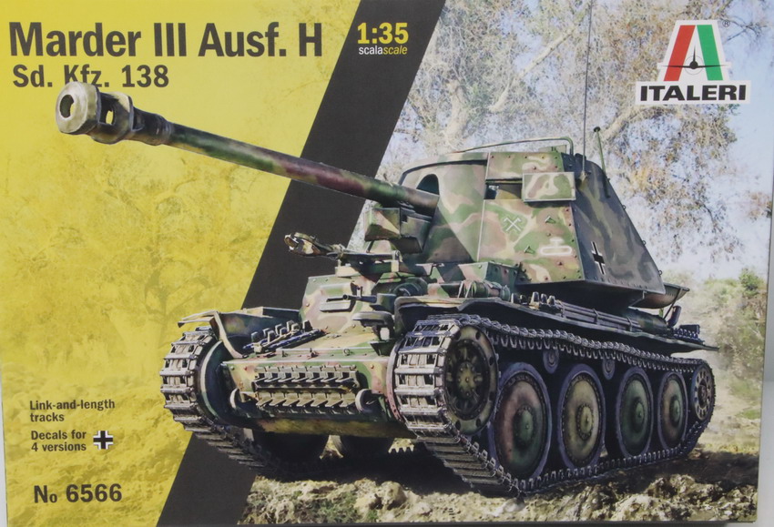 Modeling tank destroyer Marder III Ausf. H, ref. 6566, 1/35, Italeri