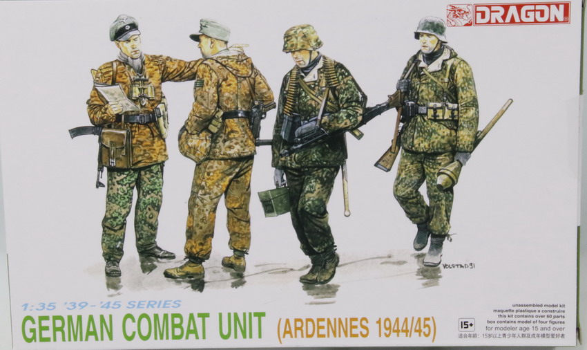 Modeling figures German Waffen SS, Ardennes 1944/45, ref. 6002, 1/35, Dragon
