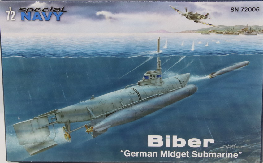 Modeling submarine Biber, German midget submarine, ref. 72006, 1/72, Special Navy