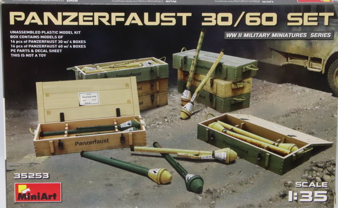 Modeling accesories Panzerfaust 30/60 set, ref. 35253, 1/35, Miniart