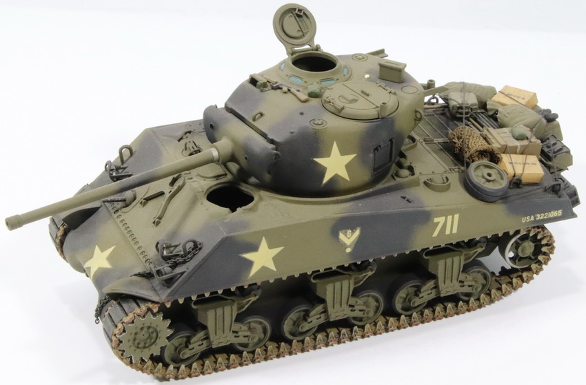 Maqueta carro Sherman, 1/35, montado y pintado