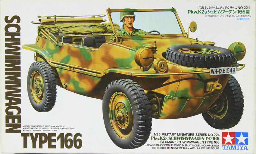 Modeling vehicle Schwimmwagen Type 166, ref. 35224, 1/35, Tamiya