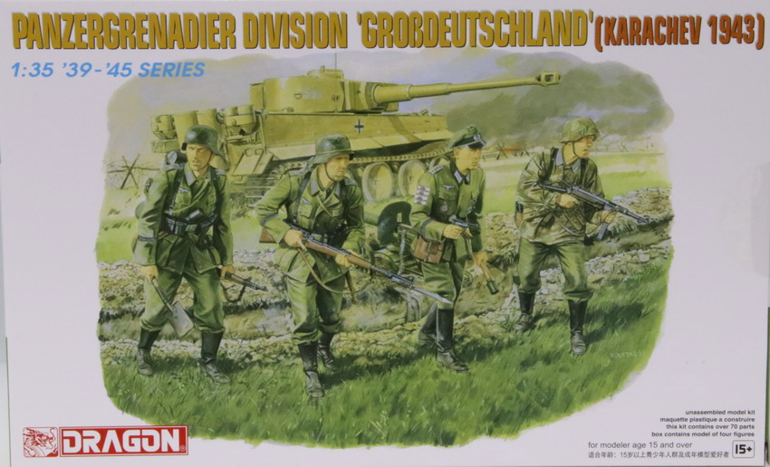 Modeling figures German Grossdeutschland, Karachev 1943, Panzergrenadiers, ref. 6124, 1/35, Dragon