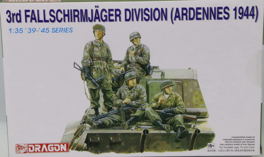 Modeling figures German paratroopers Fallschirmjager, Ardennes 1944, ref. 6113, 1/35, Dragon