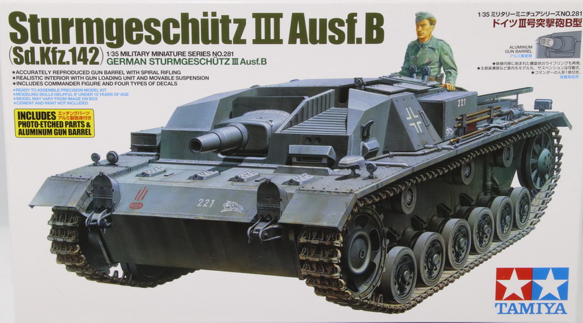 Modeling tank destroyer Sturmgeschutz III – Stug. III, Ausf. B, ref. 35281, 1/35, Tamiya
