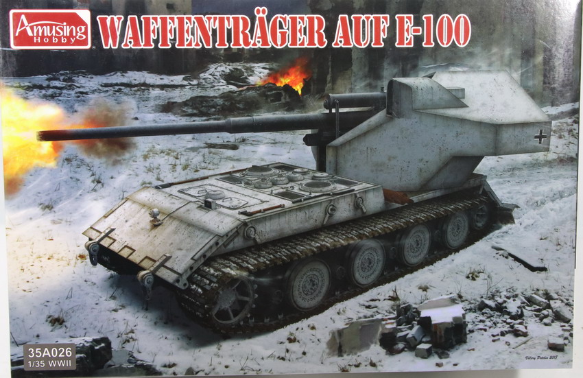 Modeling tank destroyer Waffentrager Auf. E-100, ref. 35A026, 1/35, Amusing Hobby