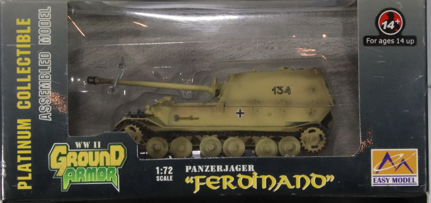 Modeling tank destroyer Ferdinand, ref. 36222, 1/72, Easy Model, assembled and painted
