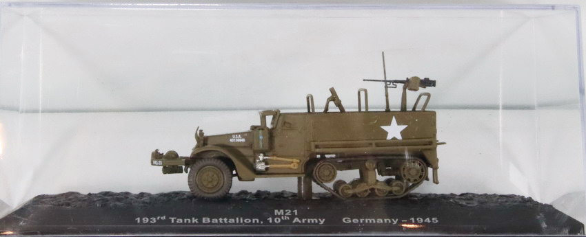 Modeling halftrack M21, 193 tank battalion 10 Army, Germany 1945, 1/72, Altaya, assembled and painted
