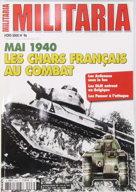 Book Militaria nº 96. Mai 1940. Les chars français au combat