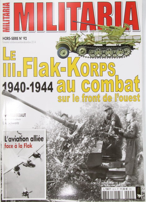 Book Militaria nº 92. Le III Flak Korps au combat surle front de l ouest. 1940-1944