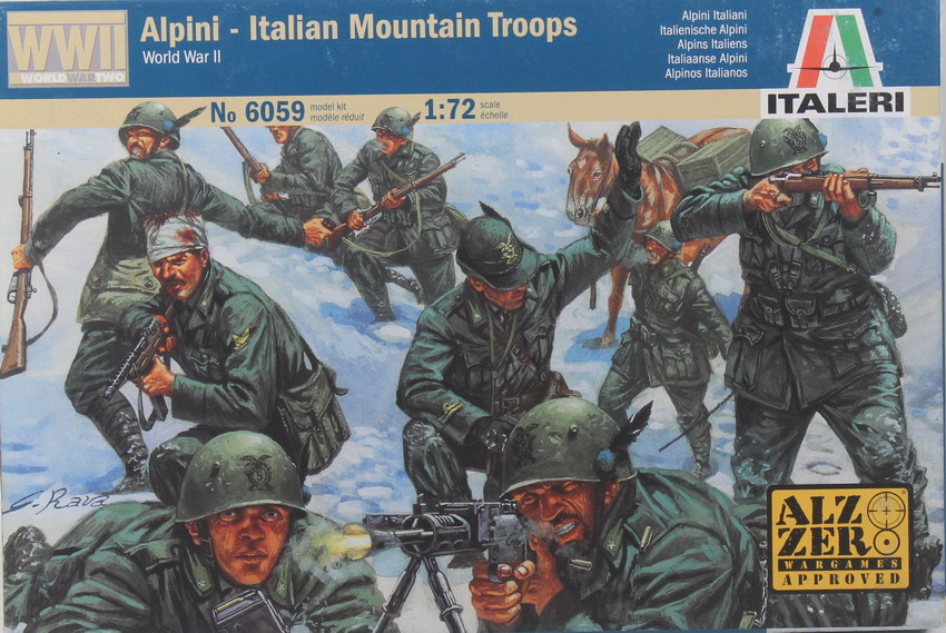 Modeling figures Alpini – Italian mountain tropos, , ref. 6059, 1/72, Italeri