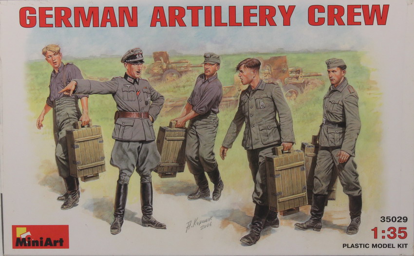 Modeling figures German artillery crew, ref. 35029, 1/35, Miniart