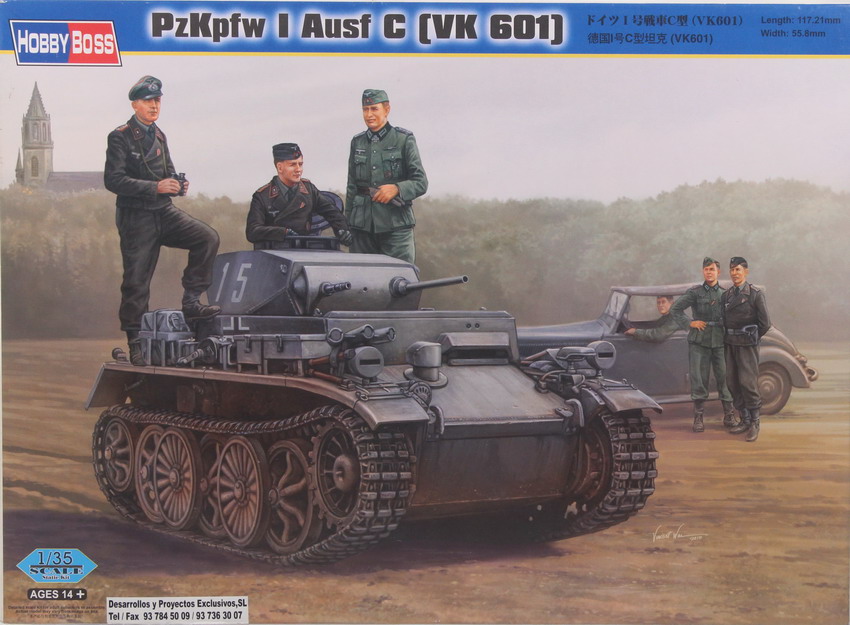 Modeling tank Panzer I, Ausf, C, VK-601, ref. 82431, 1/35, Hobby Boss