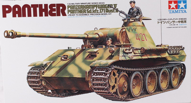 Modeling tank Panzer V Panther, Ausf. A, Sd.kfz 171, ref. 35065, 1/35, Tamiya