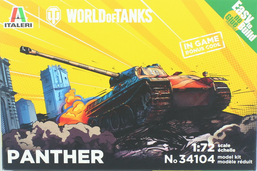Modeling tank Panzer V – Panther, ref. 34104, 1/72, Italeri