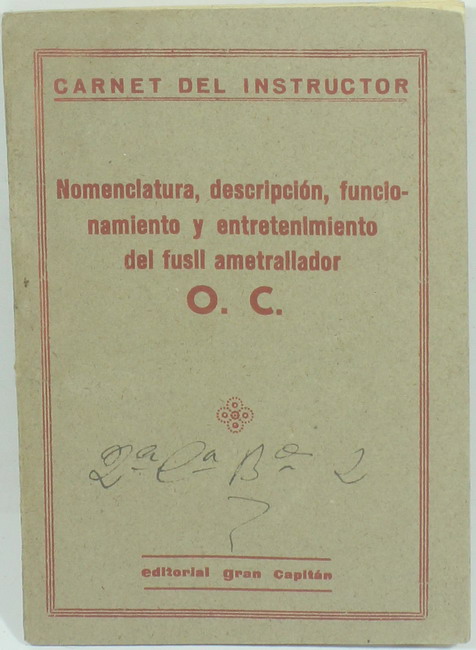 Book Carnet del Instructor del fusil ametrallador OC