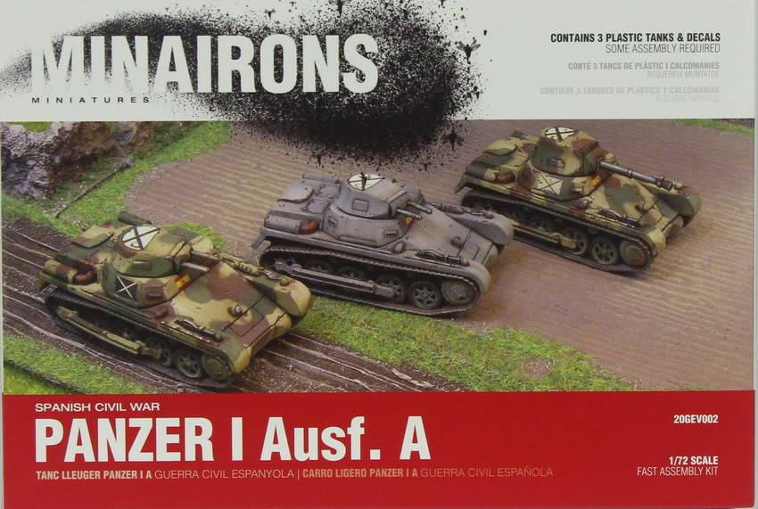 Modeling tank Panzer I Ausf. A, ref. 20GEV002, 1/72, Minairons