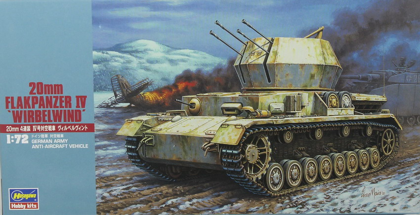 Modeling tank Panzer IV – Flakpanzer IV Wirbelwind, ref. 31148 – MT 48, 1/72, Hasegawa